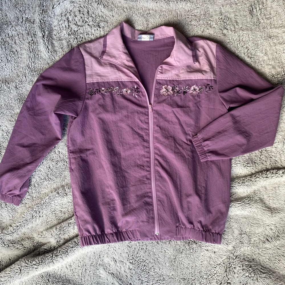 Women's Purple Embroidered Jacket